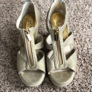 Gold Michael Kors Damita Wedges